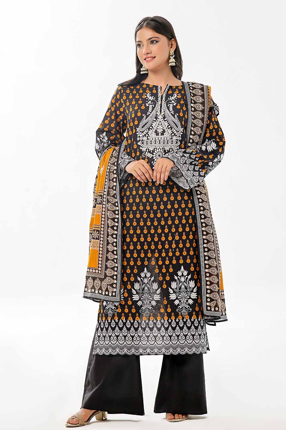 3 Piece Unstitched Printed Khaddar Suit WNS-42021