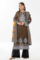 3 Piece Unstitched Printed Khaddar Suit WNS-42021
