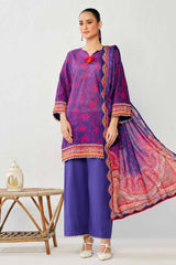 3 Piece Unstitched Printed Khaddar Suit WNS-42023