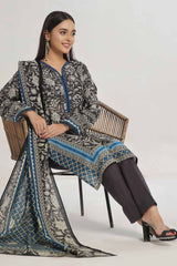 3 Piece Unstitched Printed Khaddar Suit WNS-42029
