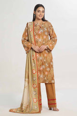 3 Piece Unstitched Printed Khaddar Suit WNS-42036