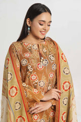 3 Piece Unstitched Printed Khaddar Suit WNS-42036