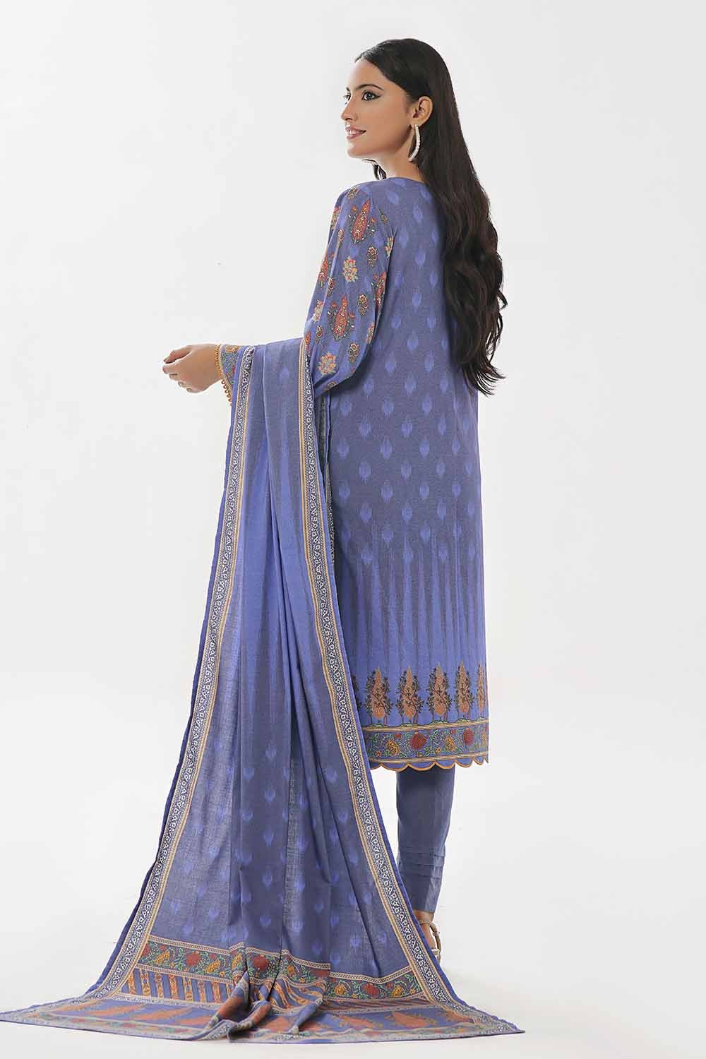 3 Piece Unstitched Printed Dhanak Suit WNS-42129