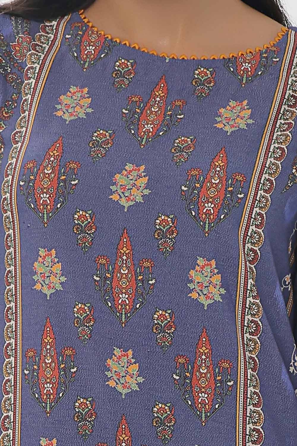 3 Piece Unstitched Printed Dhanak Suit WNS-42129