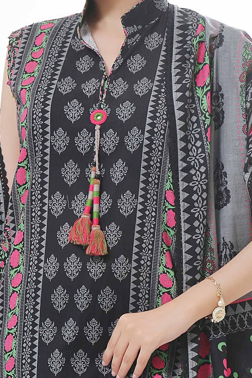 3 Piece Unstitched Printed Khaddar Suit WNS-42132