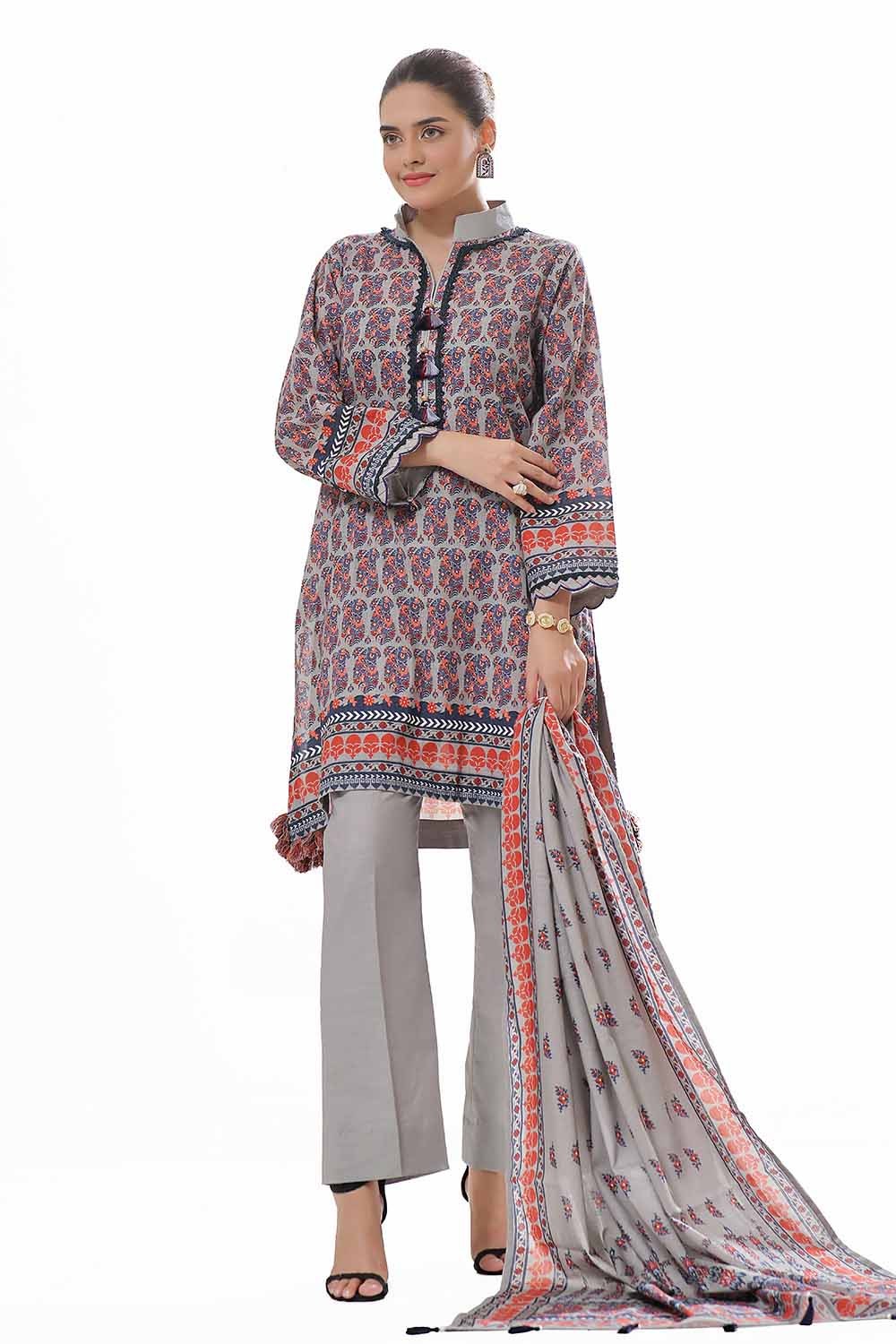 3 Piece Unstitched Printed Khaddar Suit WNS-42134