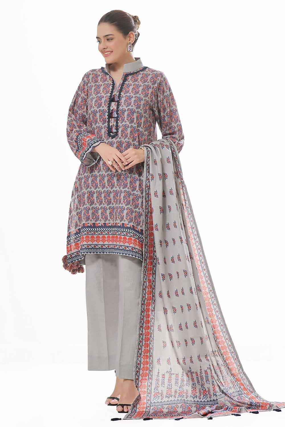 3 Piece Unstitched Printed Khaddar Suit WNS-42134