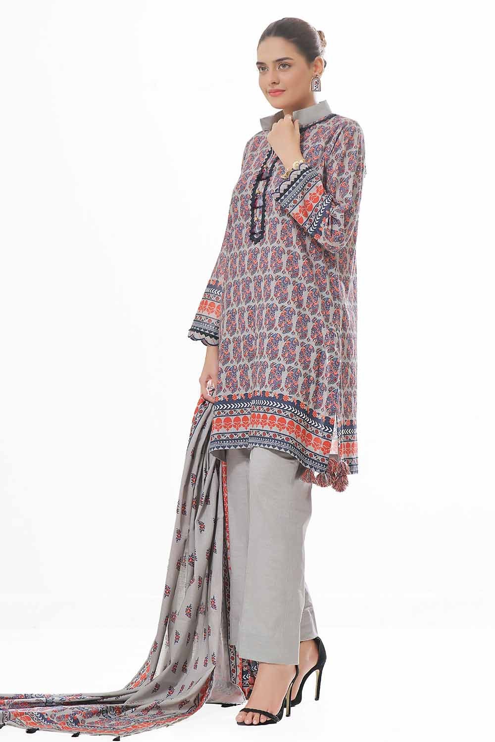 3 Piece Unstitched Printed Khaddar Suit WNS-42134