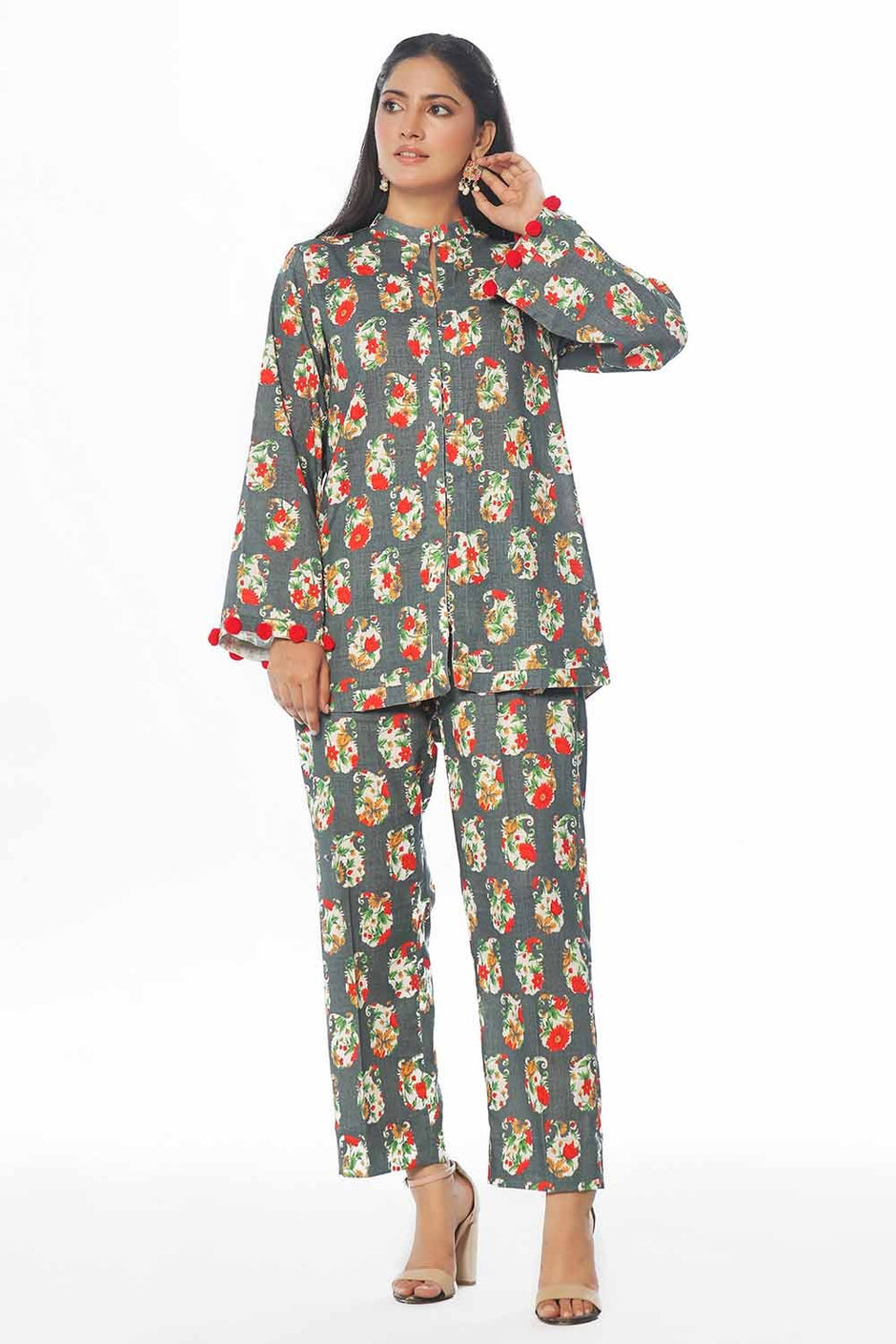 2 Piece Unstitched Printed Khaddar Suit