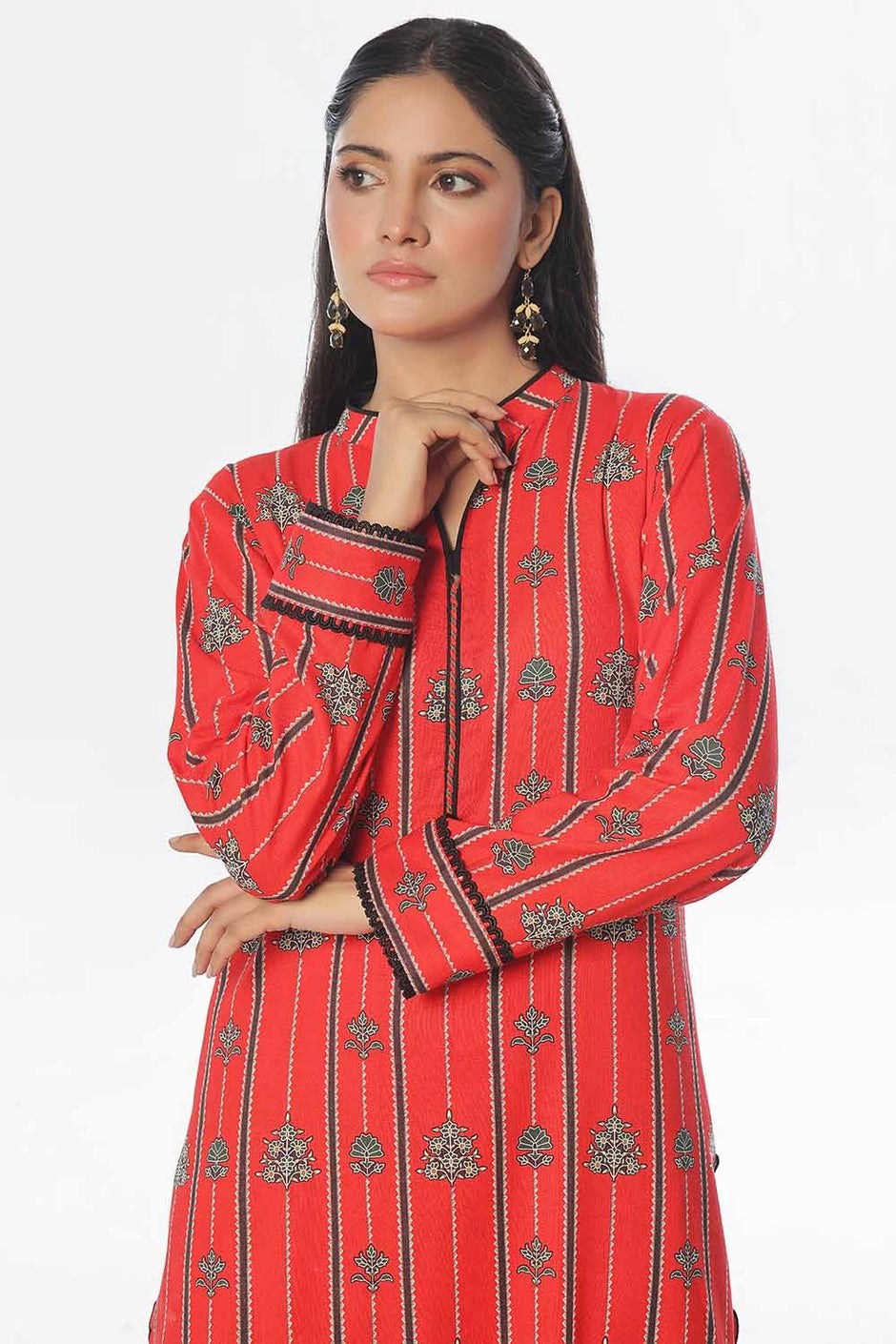 2 Piece Unstitched Printed Khaddar Suit