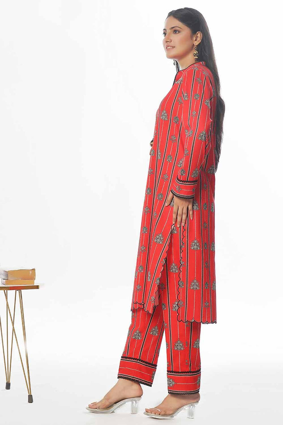 2 Piece Unstitched Printed Khaddar Suit