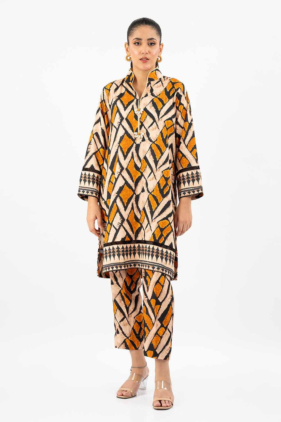 2 Piece Unstitched Printed Karandi Suit