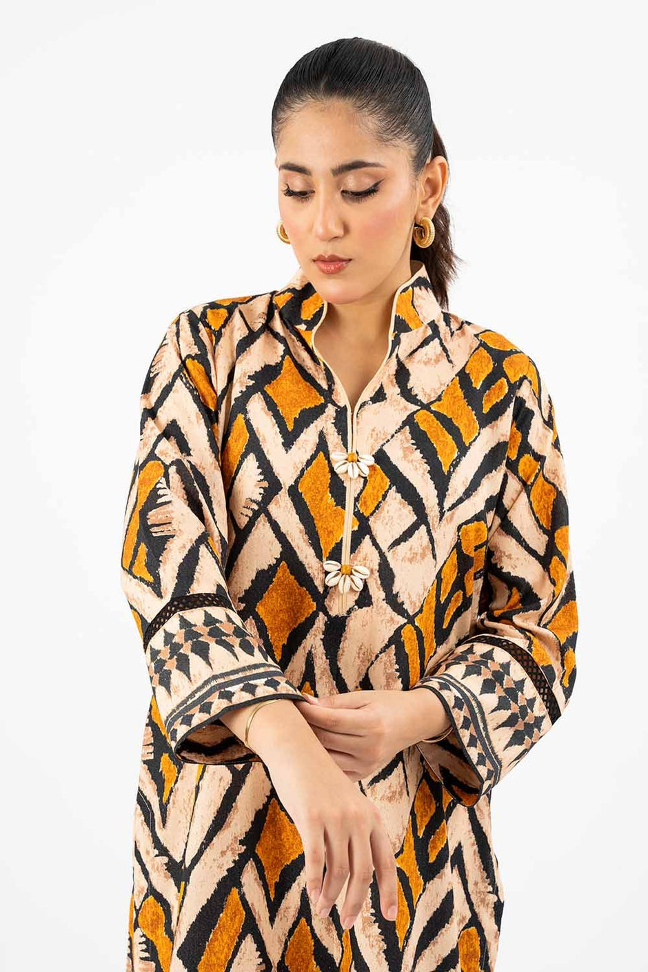 2 Piece Unstitched Printed Karandi Suit