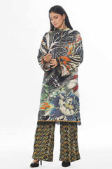 2 Piece Unstitched Printed Linen Suit WNST-42008
