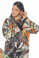2 Piece Unstitched Printed Linen Suit WNST-42008