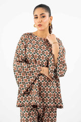 2 Piece Unstitched Printed Linen Suit WNST-42010