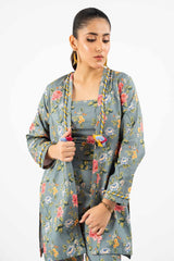 2 Piece Unstitched Printed Linen Suit WNST-42011