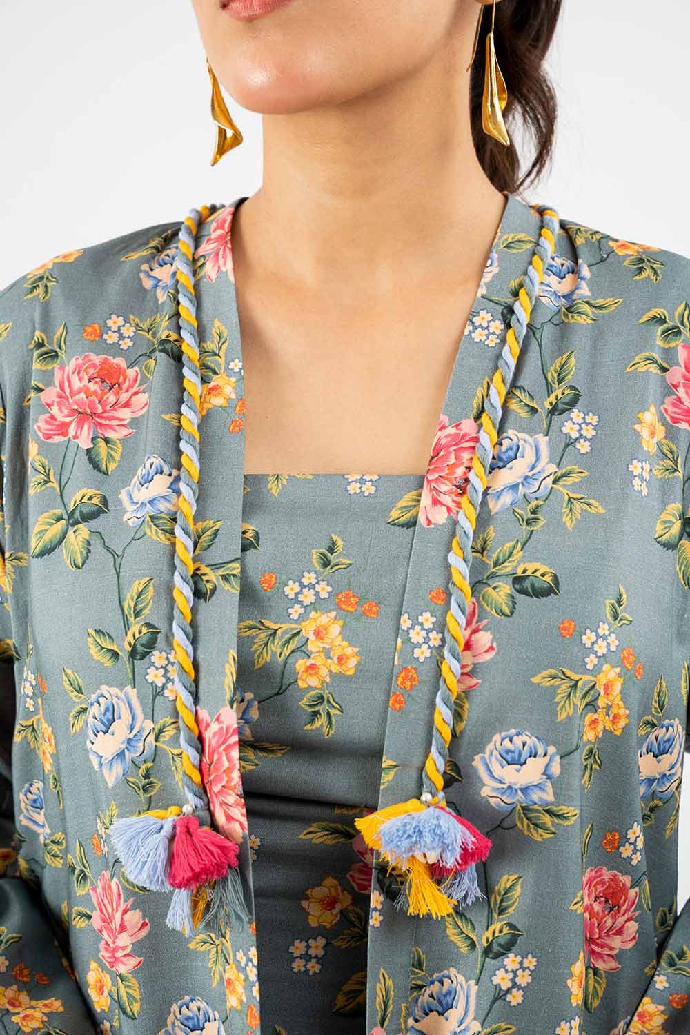 2 Piece Unstitched Printed Linen Suit