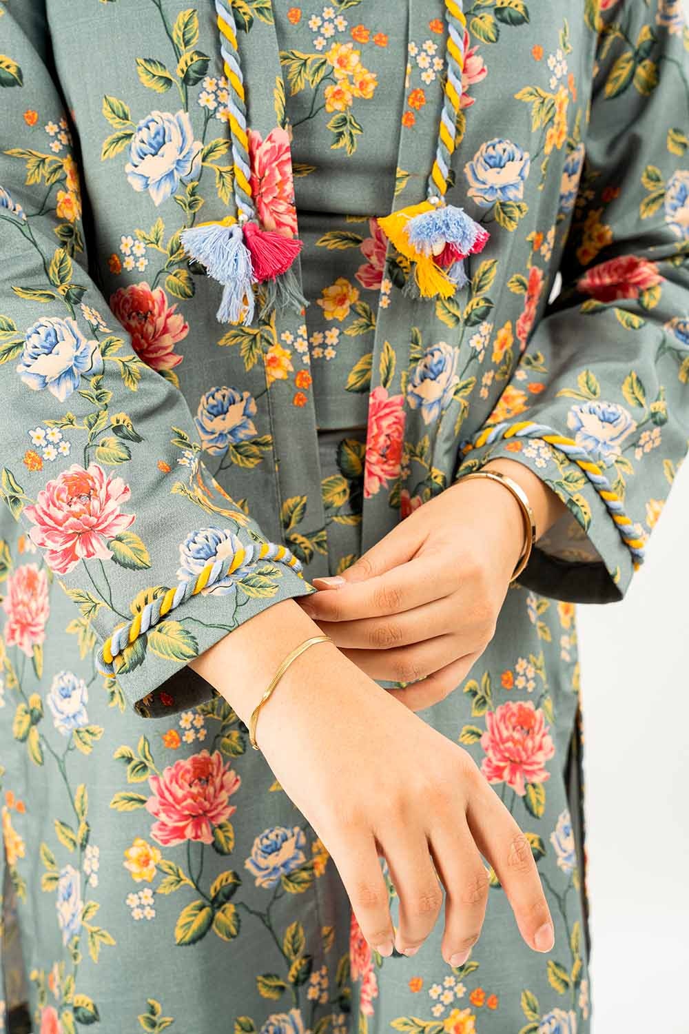 2 Piece Unstitched Printed Linen Suit