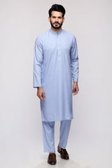 Sky Blue Unstitched Fabric AMBASSADOR - PEACH