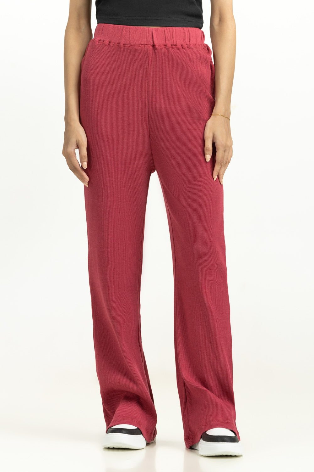 Red Women Trousers WM-TRKN-SS24-102