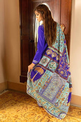3 Piece Digital Printed Crepe Unstitched Suit with Embroidered Crepe Shawl NS-32010