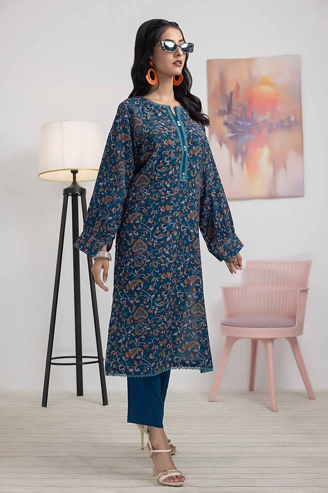 Printed Dhanak Unstitched Shirt