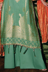 3 Piece Unstitched Embroidered Yarn Dyed Jacquard Suit with Yarn Dyed Jacquard Dupatta FE-52127