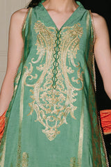 3 Piece Unstitched Embroidered Yarn Dyed Jacquard Suit with Yarn Dyed Jacquard Dupatta FE-52127