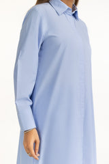Yarn Dyed Button Down Shirt Dress IPS-55279