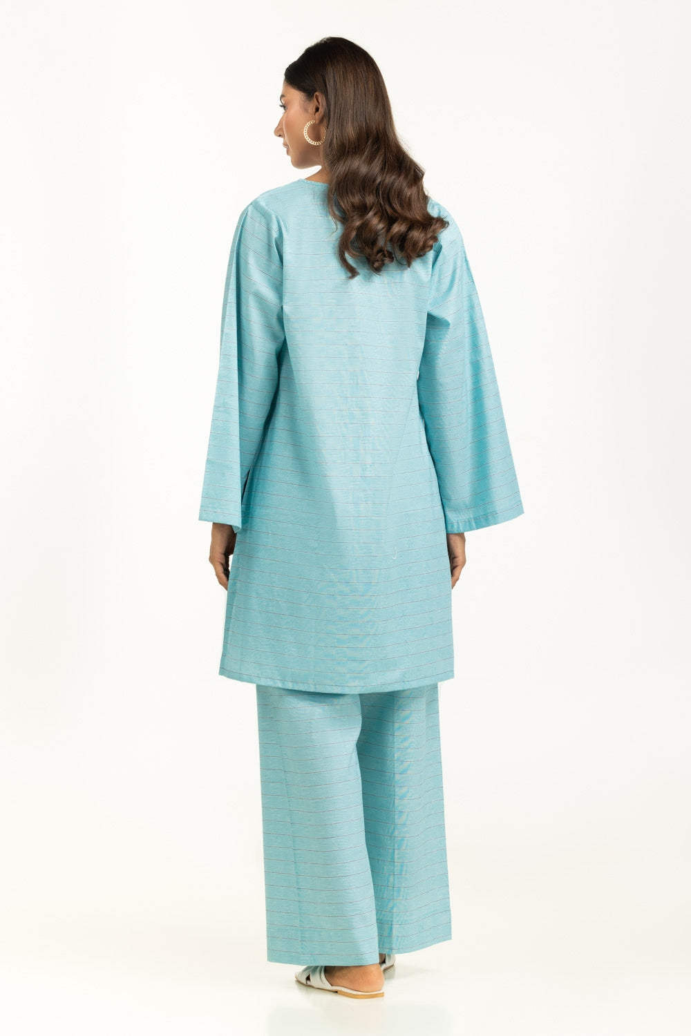 Yarn-dyed Embellished Co-Ord Set IPST-44776-B