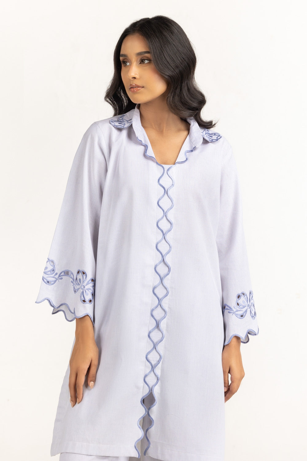 Yarn-dyed Embroidered Co-Ord Set IPST-44693