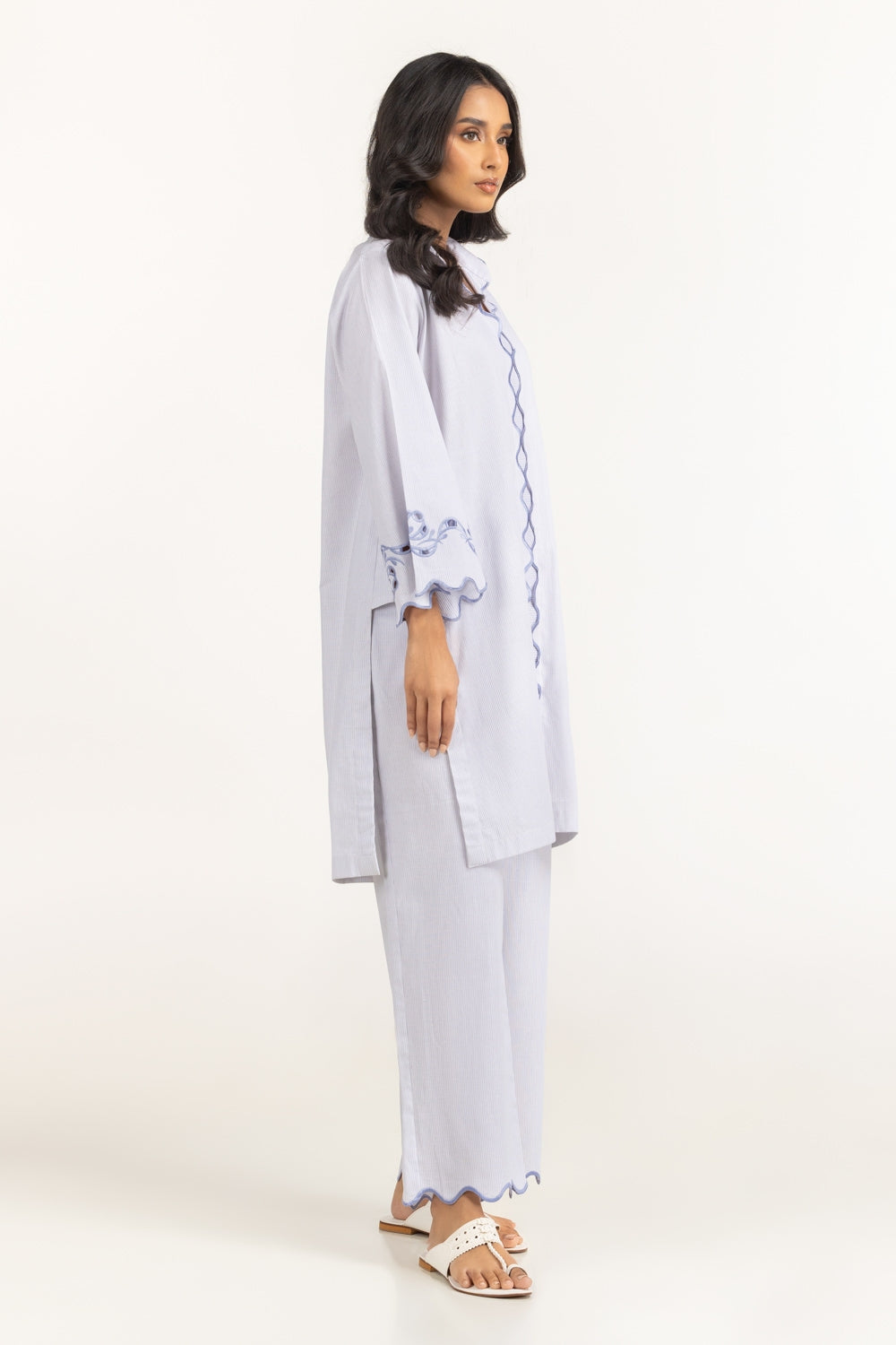 Yarn-dyed Embroidered Co-Ord Set IPST-44693
