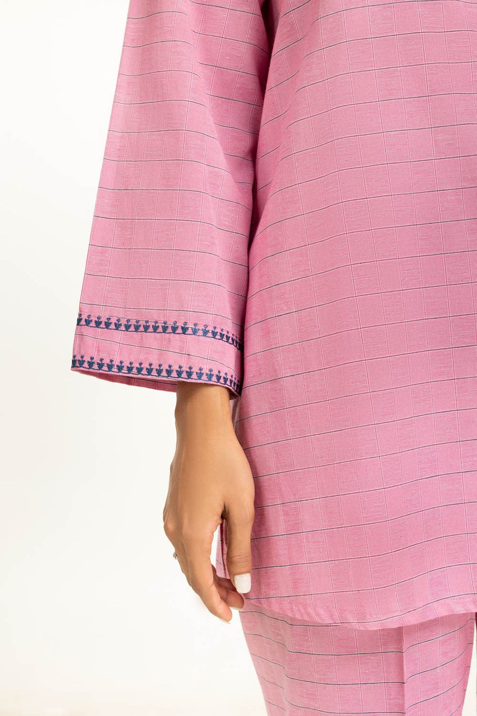 Yarn-dyed Embroidered Co-Ord Set