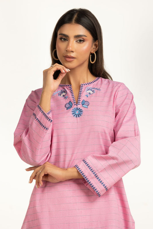 Yarn-dyed Embroidered Co-Ord Set IPST-44783-A