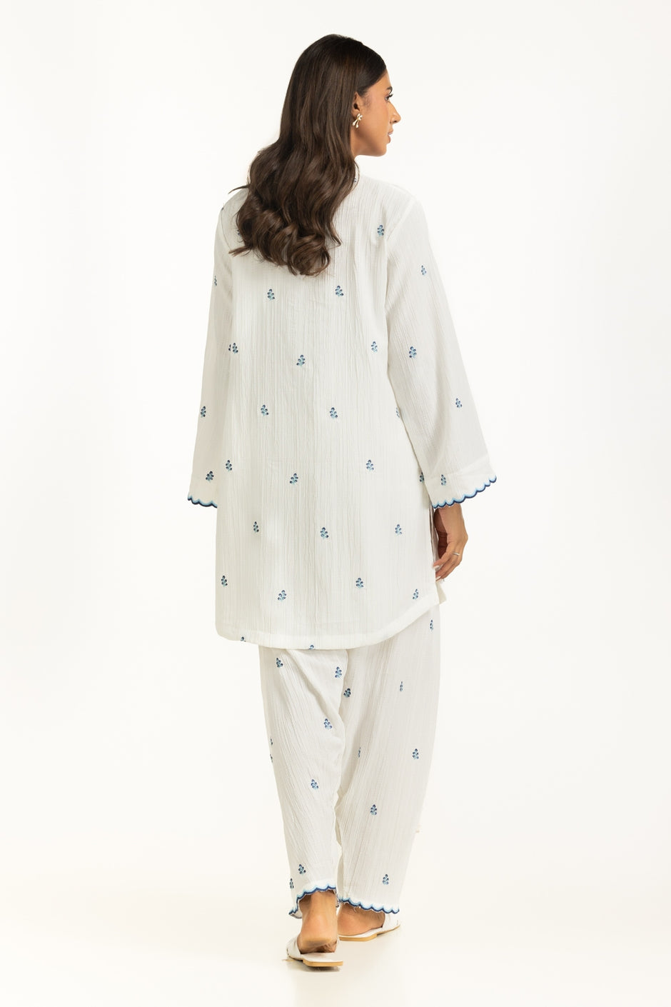 Yarn-dyed Embroidered Co-Ord Set