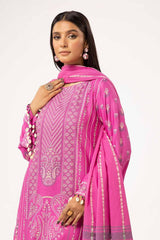 3 Piece Unstitched Lacquer Printed Stripe Karandi Suit with Yarn Dyed Dupatta YD-42001