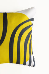 Yellow Oval Digital Printed Cushion Cover