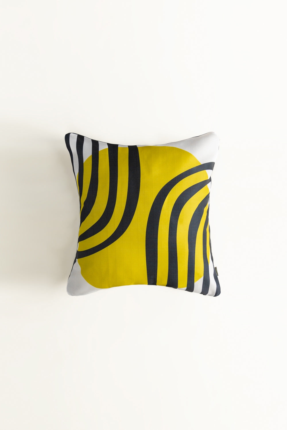 Yellow Oval Digital Printed Cushion Cover
