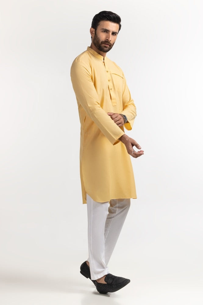Yellow Basic Kurta KR-STY24-013