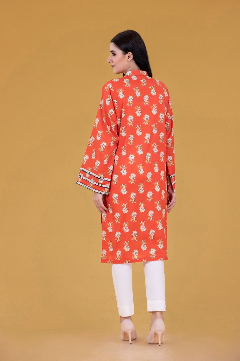 Cambric Digital Printed Embroidered Shirt