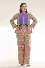 Unstitched Gold Printed Lawn Shirt SL-42037 A