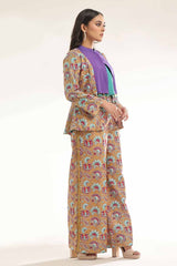 Unstitched Gold Printed Lawn Shirt SL-42037 A