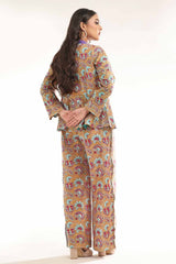 Unstitched Gold Printed Lawn Shirt SL-42037 A