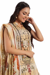 3 Piece Unstitched Printed Lawn Suit CLP-42141