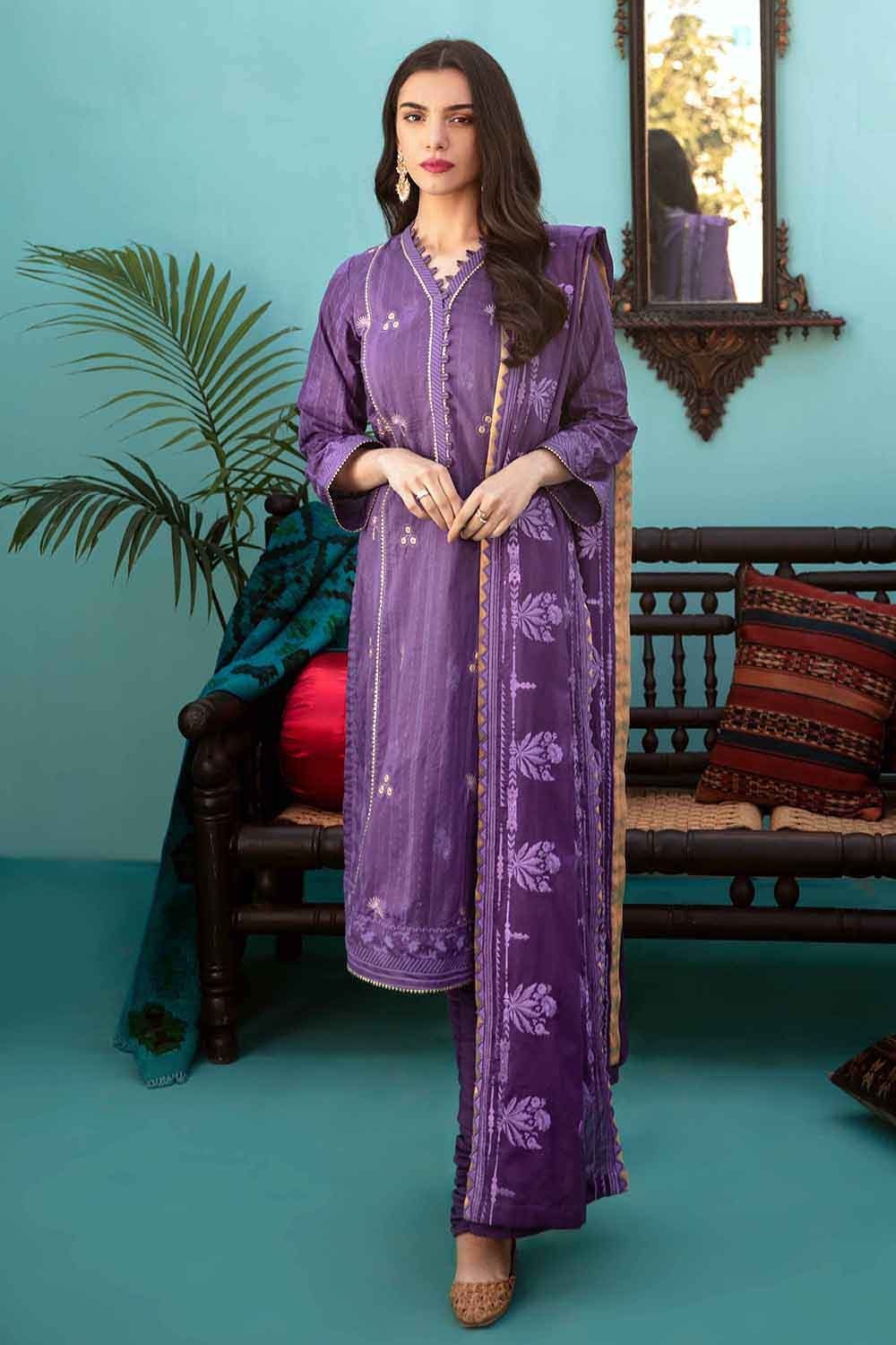 3 Piece Embroidered Lawn Unstitched Suit CL-1288