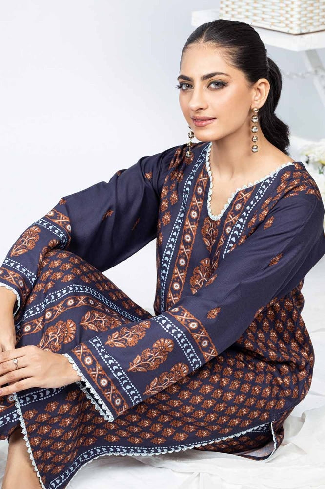 Printed Twill Linen Unstitched Shirt
