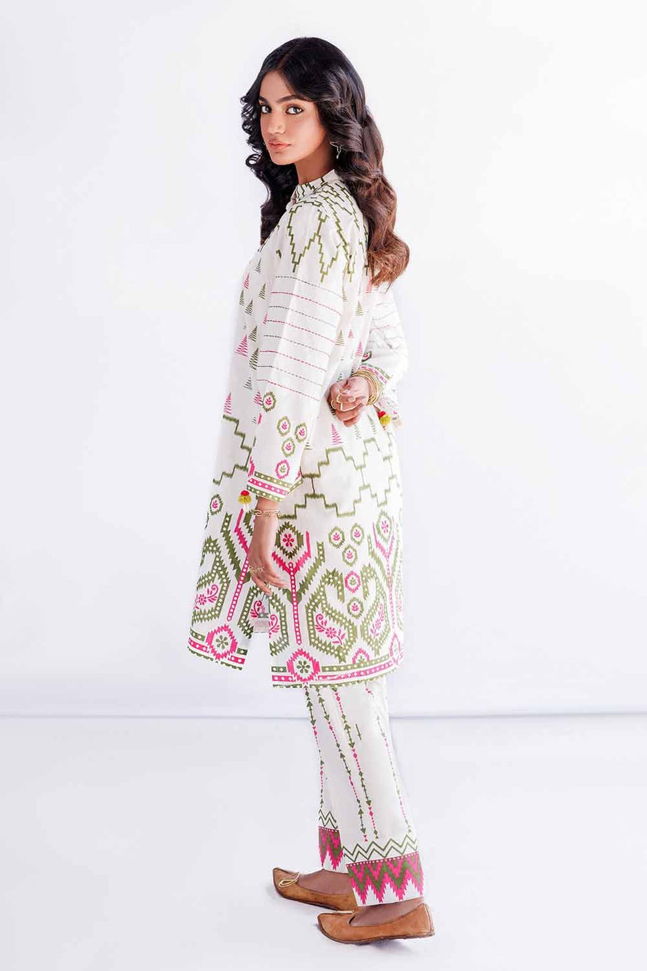 2 Piece Unstitched Jacquard Printed Suit with Lawn Trouser