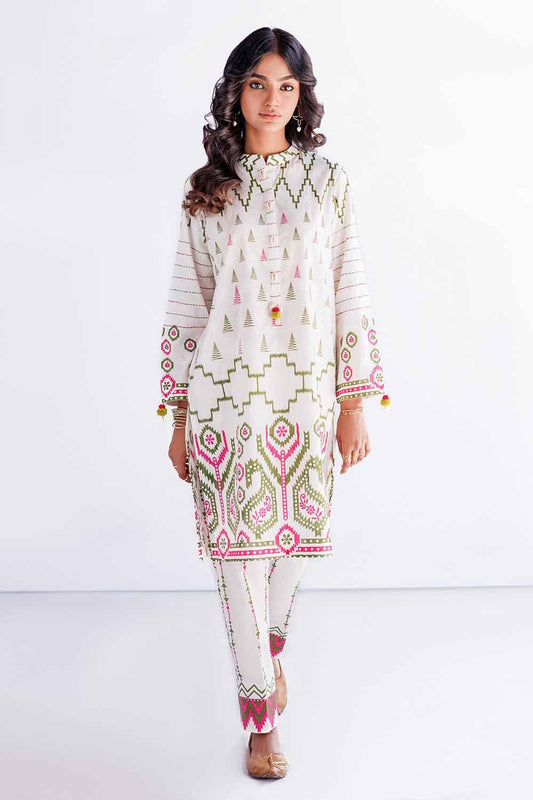 2 Piece Unstitched Jacquard Printed Suit with Lawn Trouser JT-42011