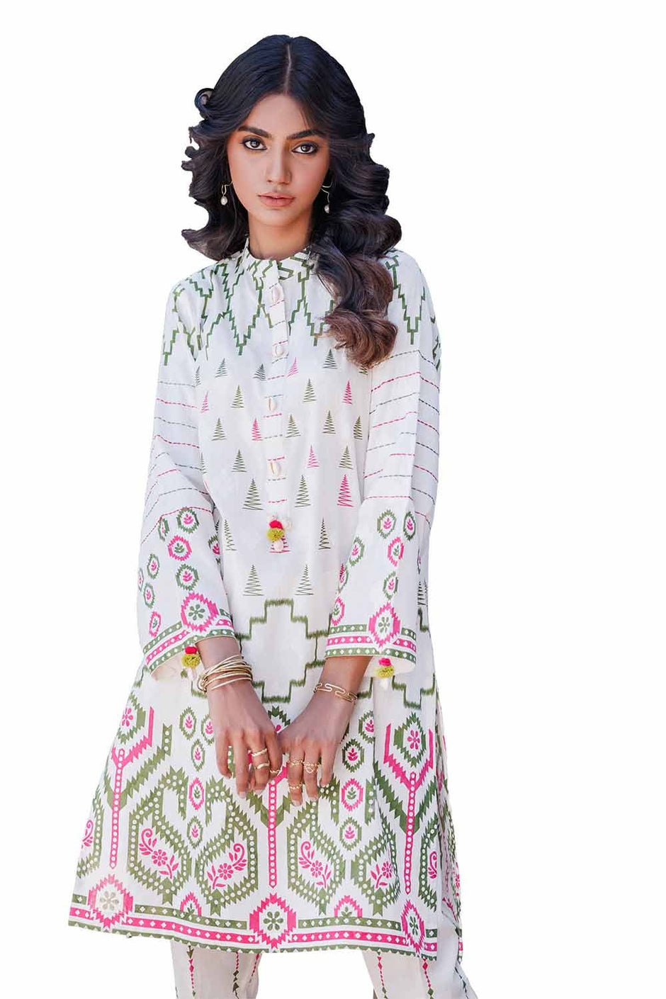 2 Piece Unstitched Jacquard Printed Suit with Lawn Trouser